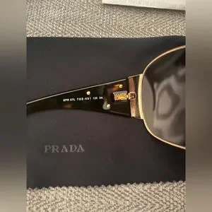 Authentic Prada Tortoise Aviator ski shield sunglasses gently used Vintage 90s Prada Shield Tortoise Sunglasses | eBay main image 2
